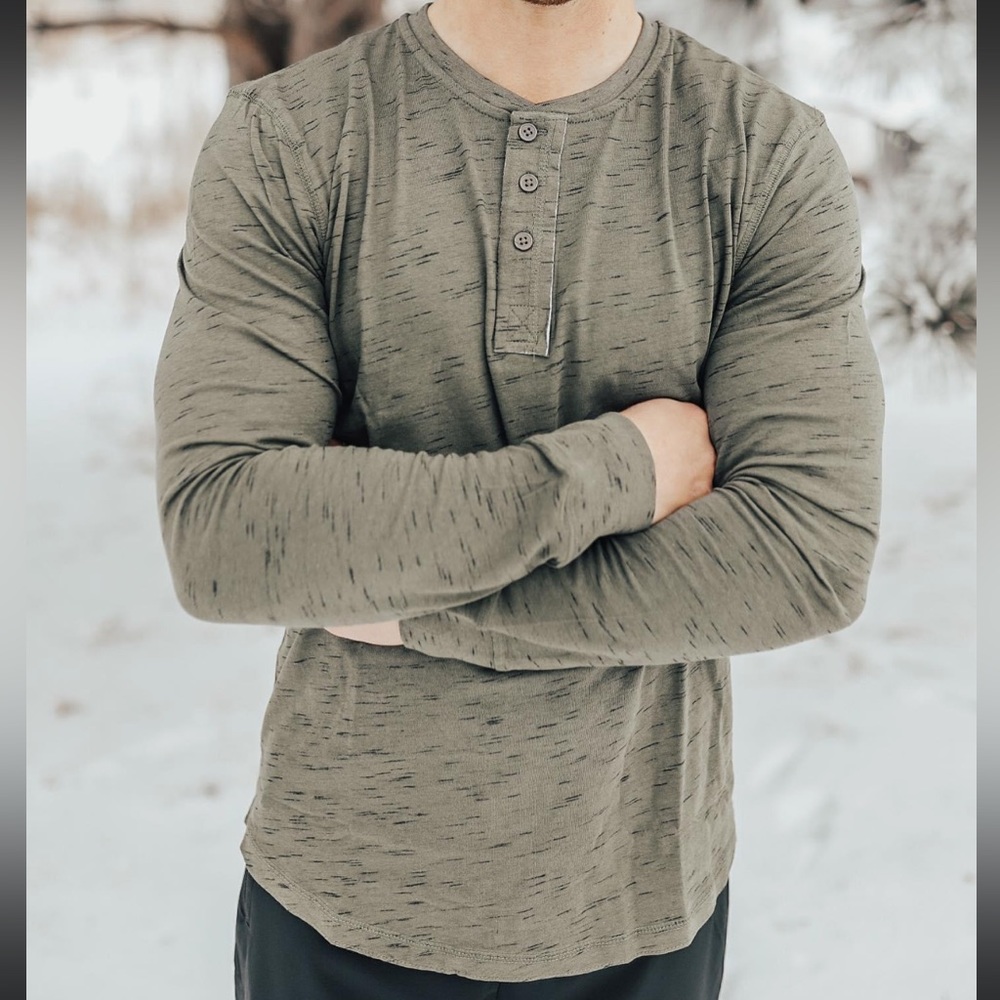 Hawk’s Bay Olive mens long sleeve